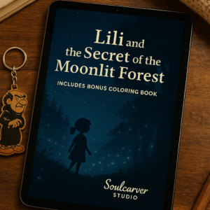 Lili and the Secret of the Moonlit Forest – Digital Mini Storybook + Printable Coloring Page