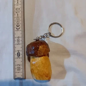 Hand-Carved Porcini Mushroom Keychain – Unique, One of a Kind