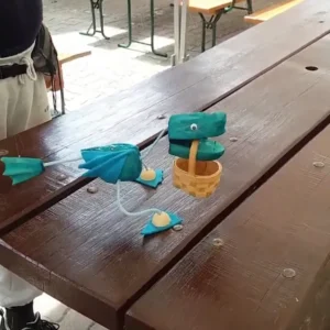 Simple Dragon Marionette – Handcrafted Toy with beaked Head, Color Choice Available